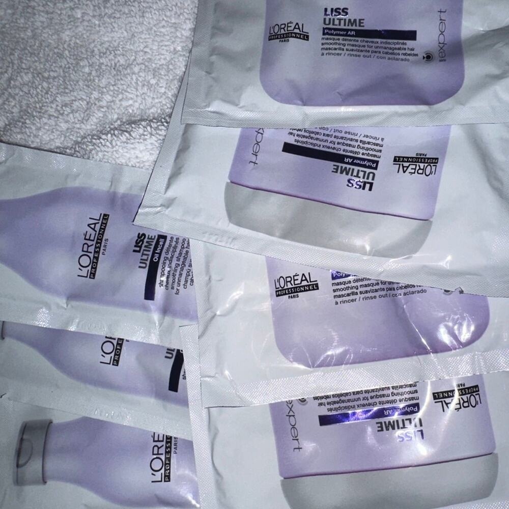 Loreal‎ Serie Expert Liss Unlimited shampoo mask smooth travel sample